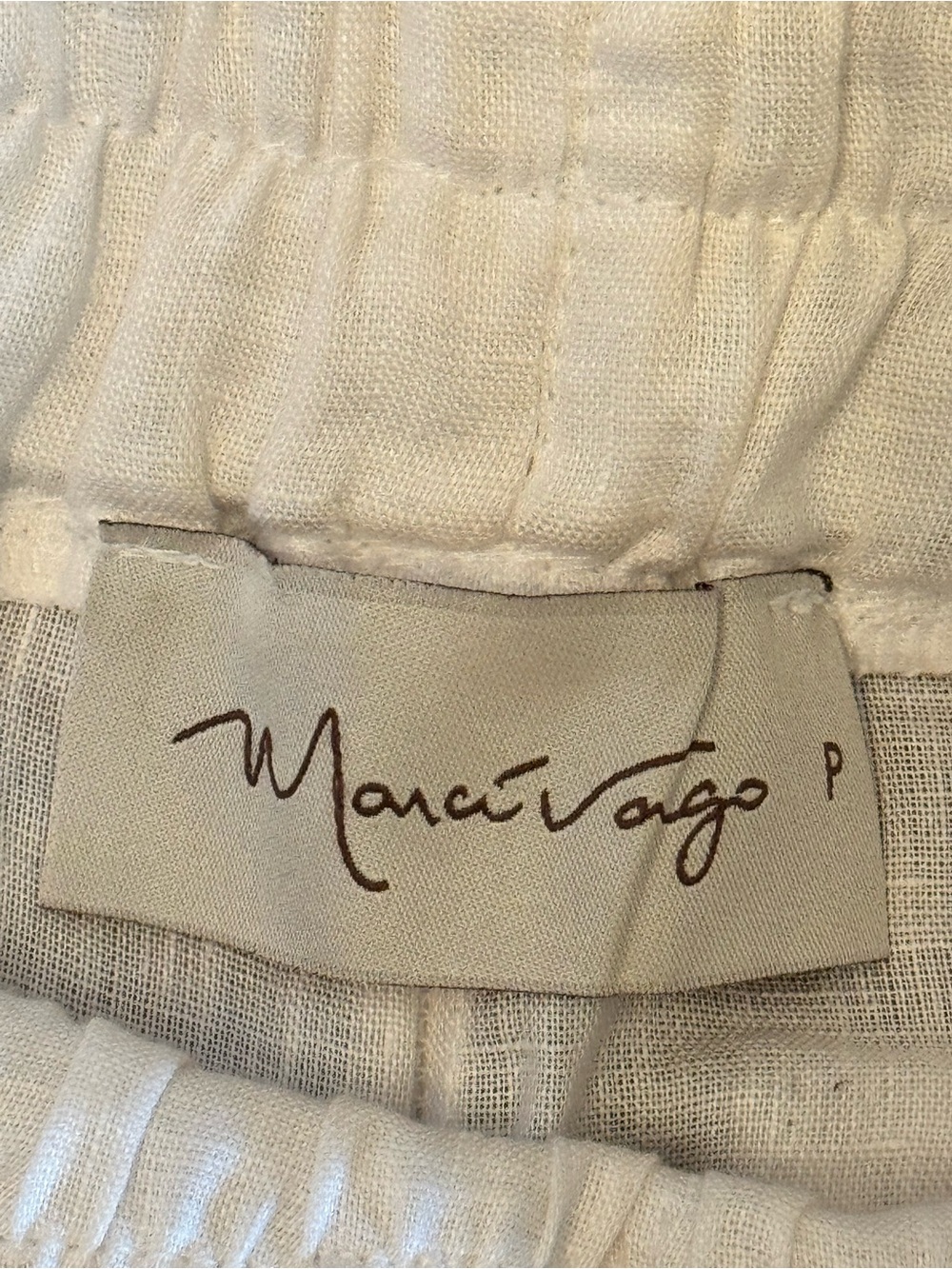 Marci Vago White Linen Resort Pants Size S - Picture 6 of 15
